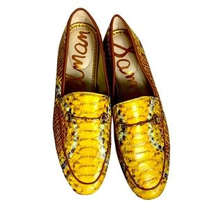 Sam Edelman croc embossed leather loafers 10